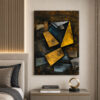 Modern Soyut Geometrik Dekoratif Kanvas Tablo - VOOV3396
