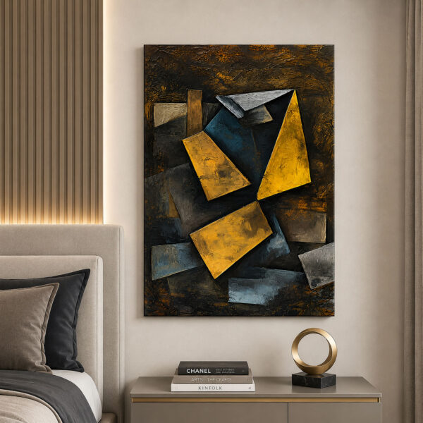 Modern Soyut Geometrik Dekoratif Kanvas Tablo - VOOV3396