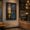 Ice Cream Dekoratif Kanvas Tablo - VOOV3397