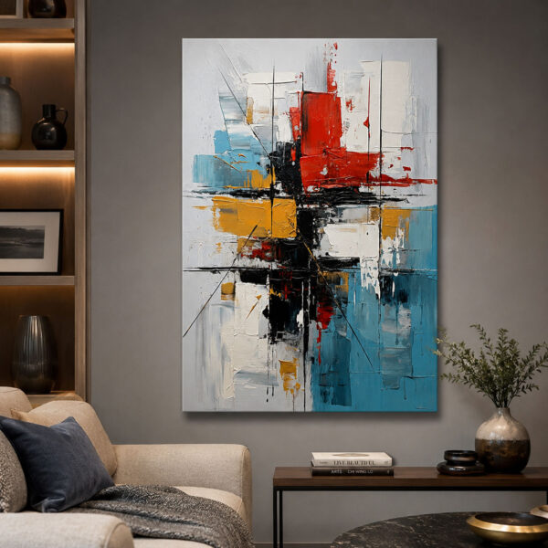 Modern Soyut Dekoratif Kanvas Tablo - VOOV3397