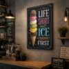 Ice Cream Dekoratif Kanvas Tablo - VOOV3397
