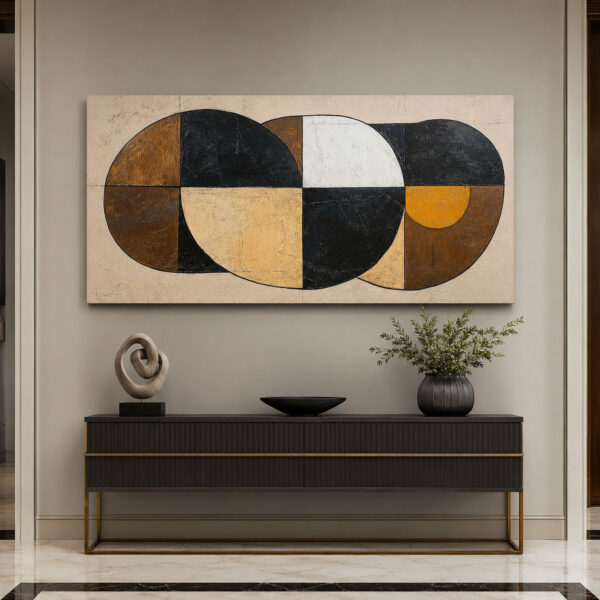 Soyut Geometrik Dekoratif Kanvas Tablo - VOOV3476