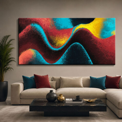 Aura Dekoratif Soyut Kanvas Tablo - VOOV3527