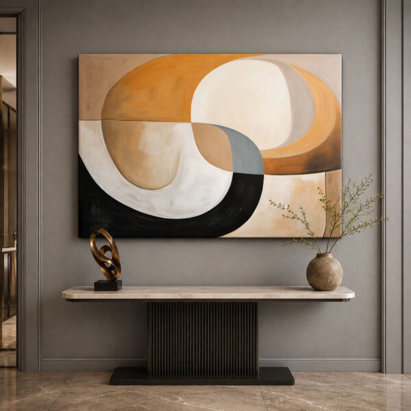 Geometrik Dekoratif Soyut Kanvas Tablo - VOOV3561