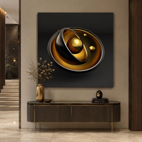 Modern Geometrik Dekoratif Soyut Kanvas Tablo - VOOV3576