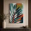 Minimal Leaves Dekoratif Soyut Kanvas Tablo - VOOV3596