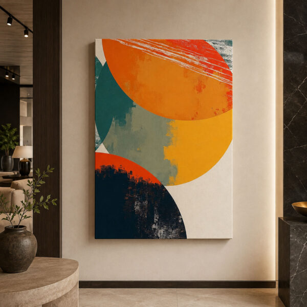 Minimal Geometry Dekoratif Soyut Kanvas Tablo - VOOV3597