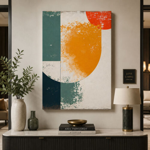 Minimal Geometry Dekoratif Soyut Kanvas Tablo - VOOV3601