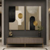 Golden Balance Kanvas Duvar Tablosu - 2'li Canvas Tablo Seti - VOOV4305