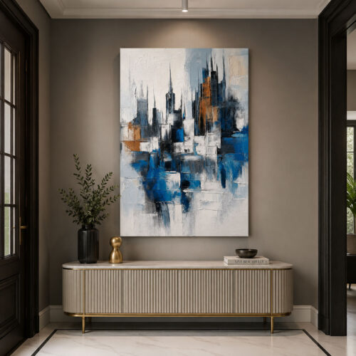 Soyut Metropol Dekoratif Kanvas Tablo - VOOV3427