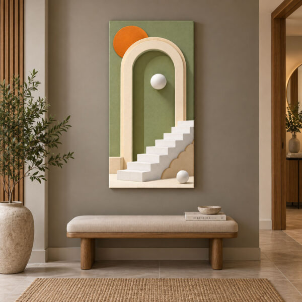 Modern Geometrik Mimari Tuval Kanvas Tablo - VOOV3724